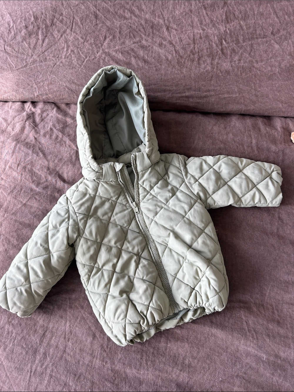 Green puffer jacket H&M
